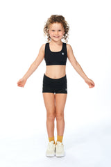 MALO girls sprinter shorts - solid black