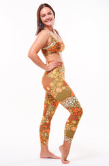 MALO on the run 7/8 tights - flower child ochre