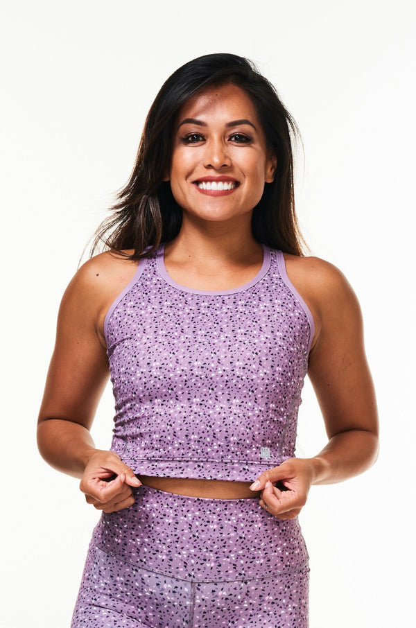 MALO core crop (with phone pocket) - amethyst