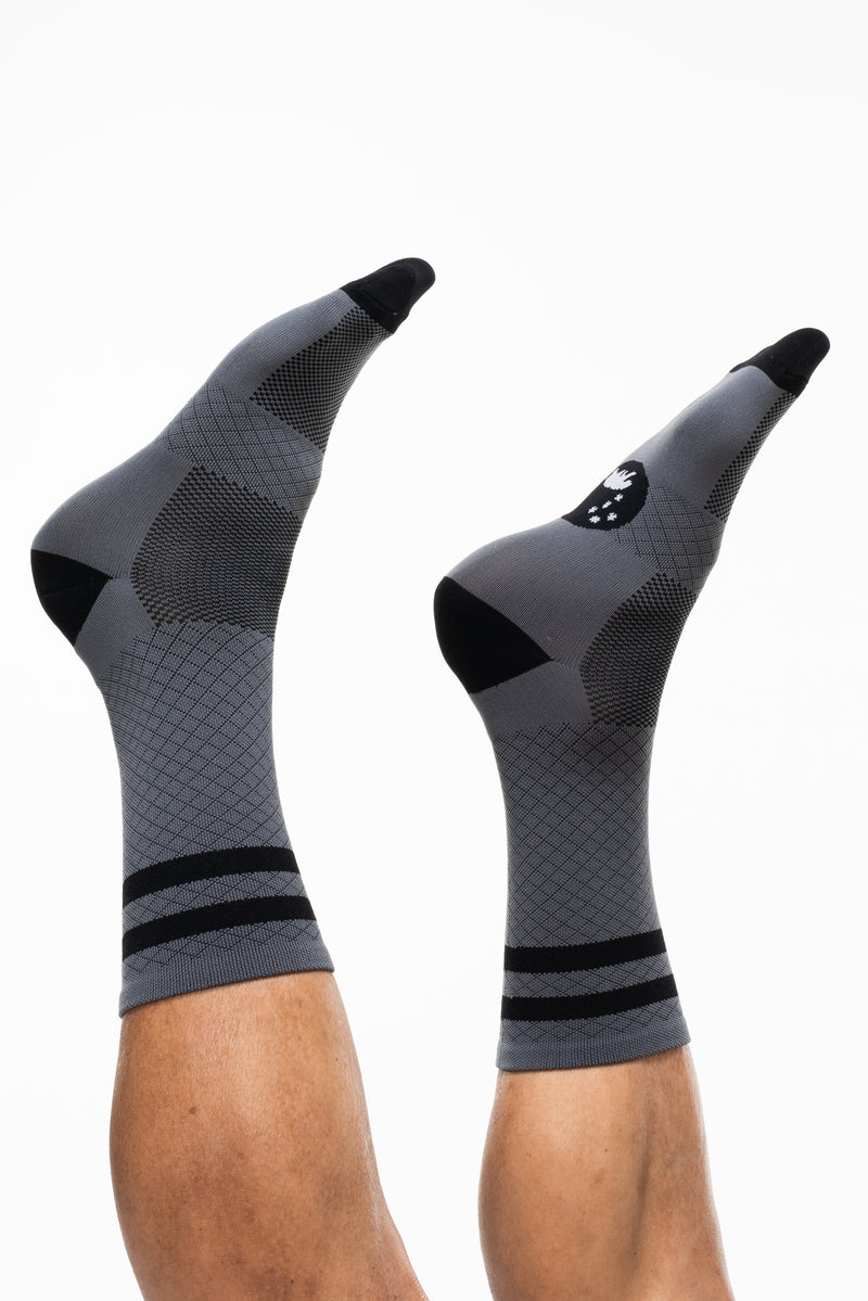 MALO two-stripe sock - grey
